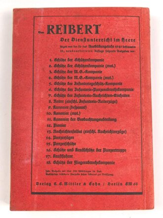"Der Dienstunterricht im Heere, Ausgabe für den Kanonier (bespannt)" datiert 1941, 319 Seiten, DIN A5, gebraucht