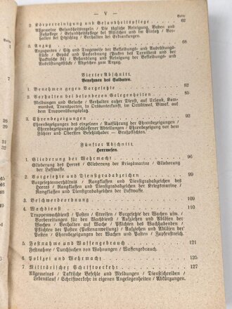 "Der Dienstunterricht im Heere, Ausgabe für den Kanonier (bespannt)" datiert 1941, 319 Seiten, DIN A5, gebraucht
