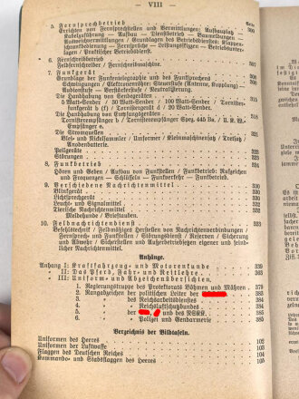"Der Dienstunterricht im Heere, Ausgabe für den Nachrichtensoldaten" Jahrgang 1941, 385 Seiten, DIN A5