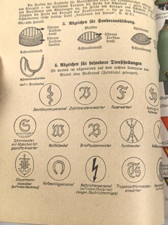 "Der Dienstunterricht im Heere, Ausgabe für den Kanonier (bespannt)" datiert 1938/39, 319 Seiten, DIN A5, gebraucht