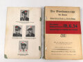 "Der Dienstunterricht im Heere, Ausgabe für den Gewehr und I.M.G.Schützen" datiert 1937/1938, ca. 340 Seiten, DIN A 5, gebraucht