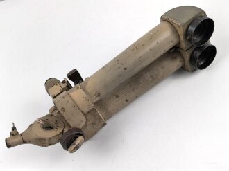 Scherenfernrohr 14.Z. Gi . Originallack, seltene Ausführung für mot Einheiten, so z.B. in Halbkettenfahrzeugen verbaut.. Glasklare Durchsicht, Gitterplatte deutlich.