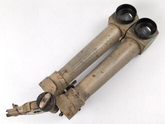 Scherenfernrohr 14.Z. Gi . Originallack, seltene Ausführung für mot Einheiten, so z.B. in Halbkettenfahrzeugen verbaut.. Glasklare Durchsicht, Gitterplatte deutlich.