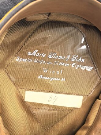 Luftwaffe, Schirmmütze für Mannschaften fliegendes Personal oder Fallschirmtruppe. Eigentumstück in gtutem Zustand, Hersteller aus Wien,