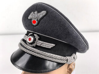 Reichsluftschutzbund, Schirmmütze für Führer in gutem Zustand., recht kleine Größe