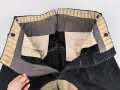 Stiefelhose schwarz mit Lederbesatz. Eigentumstsück in gutem Zustand, vermutlich für einen Angehörigen des NSKK
