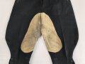 Stiefelhose schwarz mit Lederbesatz. Eigentumstsück in gutem Zustand, vermutlich für einen Angehörigen des NSKK