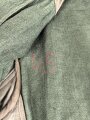 Heer, Feldbluse Modell 1943 für Mannschaften. Ausführung in Drillichmaterial, Kammerstück in sehr gutem Zustand, der Adler nachträglich vernäht