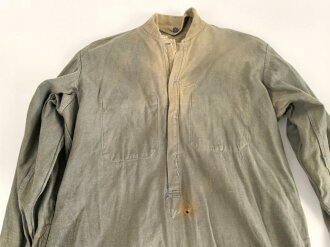 Waffen SS, Diensthemd im typischen Schnitt, sogenannte " Sahariana" Relativ dickes Material, stark getragen