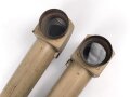 Scherenfernrohr 14.Z. Gi . Originallack, seltene Ausführung für mot Einheiten, so z.B. in Halbkettenfahrzeugen verbaut.. Gute Durchsicht, Gitterplatte deutlich. Rechts leicht am Rand verpilzt, links Verstellring gängig aber ohne Funktion