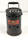 "Katalyt" Fahrzeugheizung aus den 1930iger Jahren. Originallack, ungereinigt. Gesamthöhe ohne Griff 23cm. Vollständig leer
