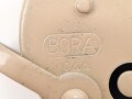 Wehrmacht Vorhängeschloss "Bora 1944", Originallack, Neuwertig mit zwei Schlüsseln, so auch an den Motorradpacktaschen verwandt