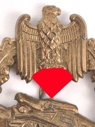 Panzertruppe Heer, Auflage für die Schützenschnur neuer Art ab 9. Stufe , Zink vergoldet