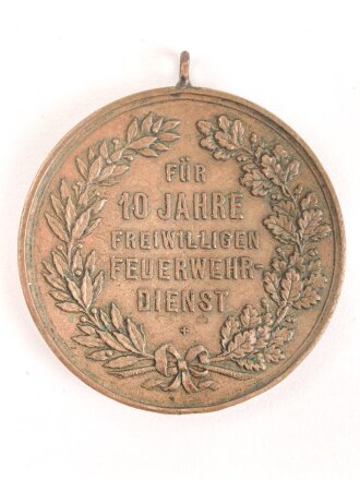 Feuerwehr, tragbare Medaille " Für 10 Jahre Freiwilligen Feuerwehr Dienst"