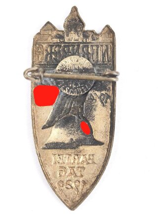 Hohl geprägtes Abzeichen "Nürnberg, Parteitag 1929"