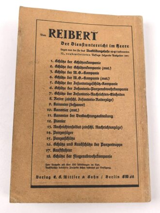 "Der Dienstunterricht im Heere, Ausgabe für den Kraftfahrer" datiert 1941, 327 Seiten, DIN A5, gebraucht