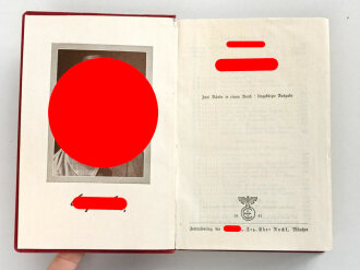 Adolf Hitler "Mein Kampf" kleine, rote "Tornisterausgabe" von 1941