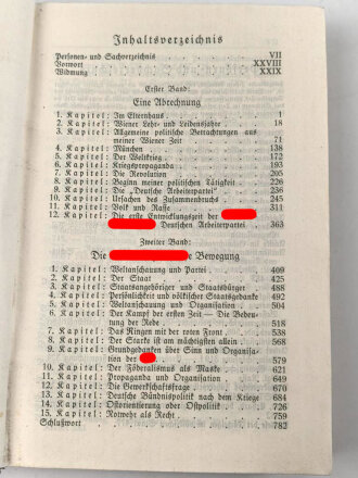 Adolf Hitler "Mein Kampf" kleine, rote "Tornisterausgabe" von 1941