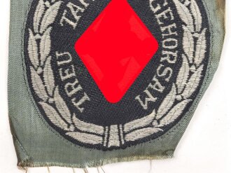 SD/Schutzmannschaften Ärmelabzeichen für Führer der Sicherheitspolizei. Silbern auf schwarz