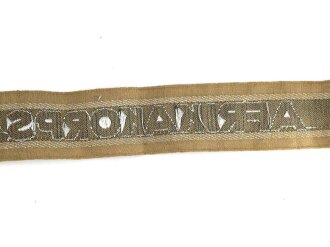 Ärmelband " Afrikakorps" für Angehörige des Heeres. Gesamtlänge 46cm
