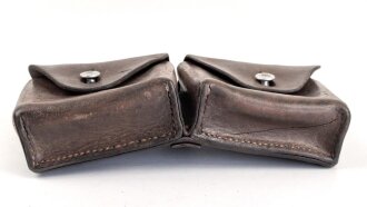 Schweiz, Patronentasche Leder datiert 1918, angetrocknet