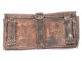 Schweiz, Patronentasche Leder datiert 1918, angetrocknet