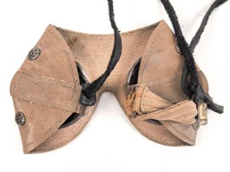 Schutzbrille Wehrmacht mit getönten Gläsern, das Band defekt und alt " repariert"