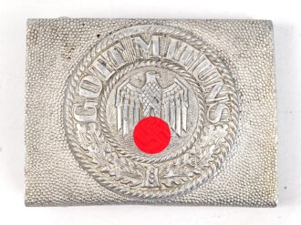 Heer, Koppelschloss für Mannschaften . Aluminium, mit aufgeklammertem Emblem,
