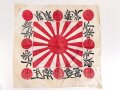 Japan 2. Weltkrieg, Fahne in den Maßen 51 x 53cm, Souvenir eines amerikanischen Soldaten