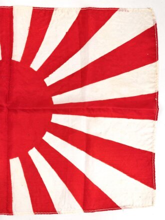 Japan 2. Weltkrieg, Fahne in den Maßen 29 x 43cm, Souvenir eines amerikanischen Soldaten