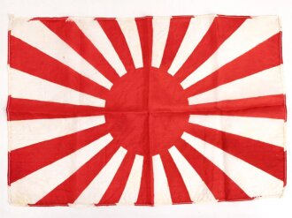 Japan 2. Weltkrieg, Fahne in den Maßen 29 x 43cm, Souvenir eines amerikanischen Soldaten