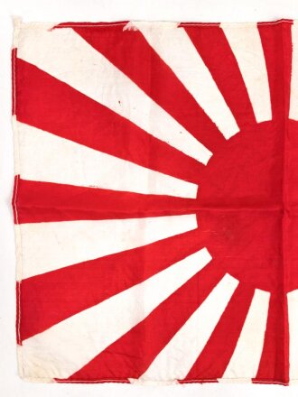 Japan 2. Weltkrieg, Fahne in den Maßen 29 x 43cm, Souvenir eines amerikanischen Soldaten