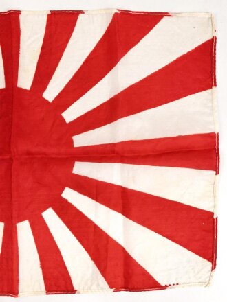 Japan 2. Weltkrieg, Fahne in den Maßen 29 x 43cm, Souvenir eines amerikanischen Soldaten