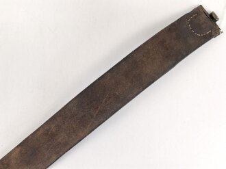 1. Weltkrieg, Koppelriemen für Mannschaften, ungeschwärztes Stück, datiert 1915. Gesamtlänge 100cm
