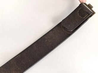 1. Weltkrieg, Koppelriemen für Mannschaften, ungeschwärztes Stück, datiert 1915. Gesamtlänge 100cm