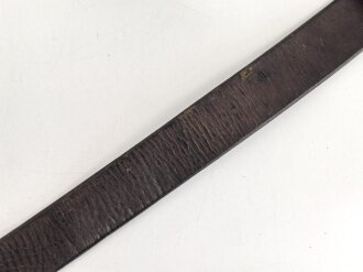 1. Weltkrieg, Koppelriemen für Mannschaften, ungeschwärztes Stück, datiert 1915. Gesamtlänge 100cm