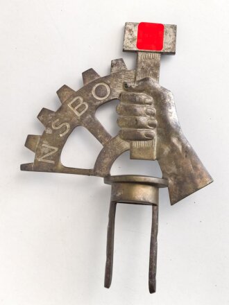 N.S. Bauorganisation NSBO, Fahnenspitze aus Buntmetall...