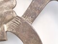N.S. Bauorganisation NSBO, Fahnenspitze aus Buntmetall mit resten  der versilberung