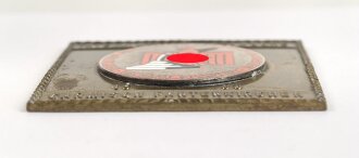 NSRL, Fachamt Eissport. Plakette anlässlich der Internationalen Wintersportwoche Garmisch Partenkirchen . Hersteller Poellath, Maße 7 x 7cm