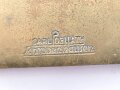 NSRL, Fachamt Eissport. Plakette anlässlich der Internationalen Wintersportwoche Garmisch Partenkirchen . Hersteller Poellath, Maße 7 x 7cm