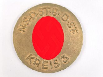 Studentenbund III.Reich, NSD St.B D.St , Kreis 3, " Berliner Hochschulmeister 1934"  Durchmesser 65mm