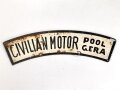 "Civilian Motor Pool Gera"  Motorrad " Nummernschild" aus der Besatzungszeit nach 1945. Originallack