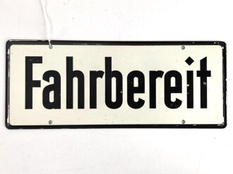 Schild für Kraftfahrzeug Instandsetzungseinheiten der Wehrmacht " Fahrbereit / Nicht Fahrbereit " 10 x 25cm