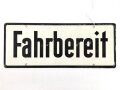 Schild für Kraftfahrzeug Instandsetzungseinheiten der Wehrmacht " Fahrbereit / Nicht Fahrbereit " 10 x 25cm