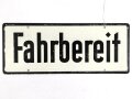 Schild für Kraftfahrzeug Instandsetzungseinheiten der Wehrmacht " Fahrbereit / Nicht Fahrbereit " 10 x 25cm