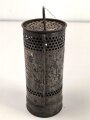 Dochtlampe zur Sammleranwärmung für Wehrmachtsfahrzeuge, ungereinigtes Stück, Originallack, datiert 1943