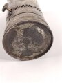 Dochtlampe zur Sammleranwärmung für Wehrmachtsfahrzeuge, ungereinigtes Stück, Originallack, datiert 1943