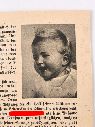 NSV "Mutter und Kind" Büchlein, 32 Seiten, DIN A6