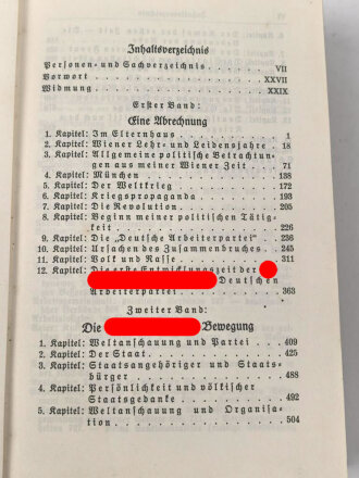Adolf Hitler " Mein Kampf" blaue Ganzleinenausgabe von 1936, gebraucht