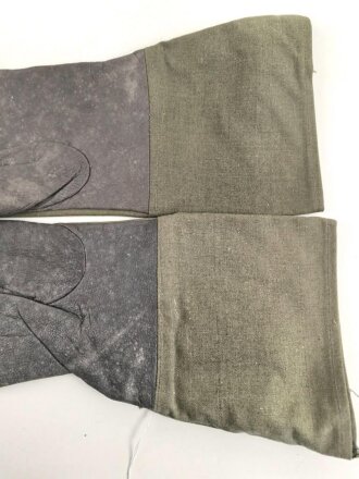 Paar Handschuhe für Kradmelder der Wehrmacht. Ungetragenes Paar in Grösse 8 mit Reichsbetriebsnummer